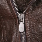 Elia Leather Jacket // Brown (S)