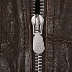 Elia Leather Jacket // Brown (S)