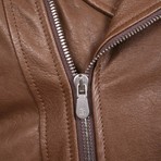 Samuel Leather Jacket // Tan (S)
