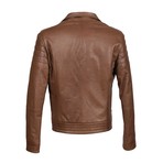 Samuel Leather Jacket // Tan (S)