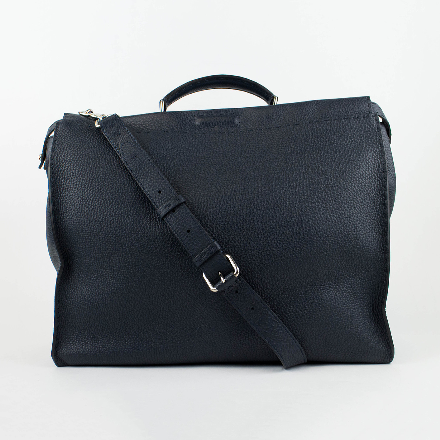Fendi Peekaboo Selleria Handbag // Navy Blue - Fendi - Touch of Modern
