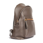 Leather Backpack // Olive