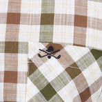 Pau Button-Up // Khaki + Light Brown (3XL)