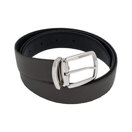 Line D Euro Grained Leather Belt