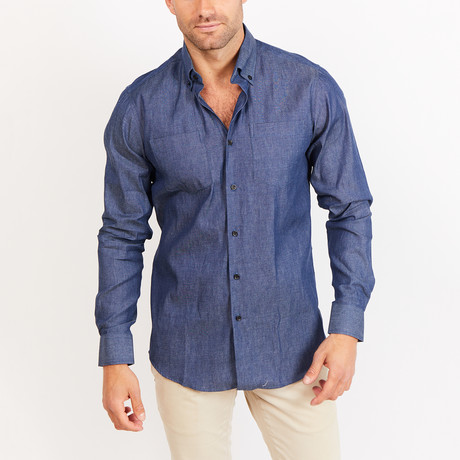 Button-Up Shirt // BL24 // Blue (S)