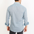 Button-Up Shirt // Two Tone Blue (2XL)
