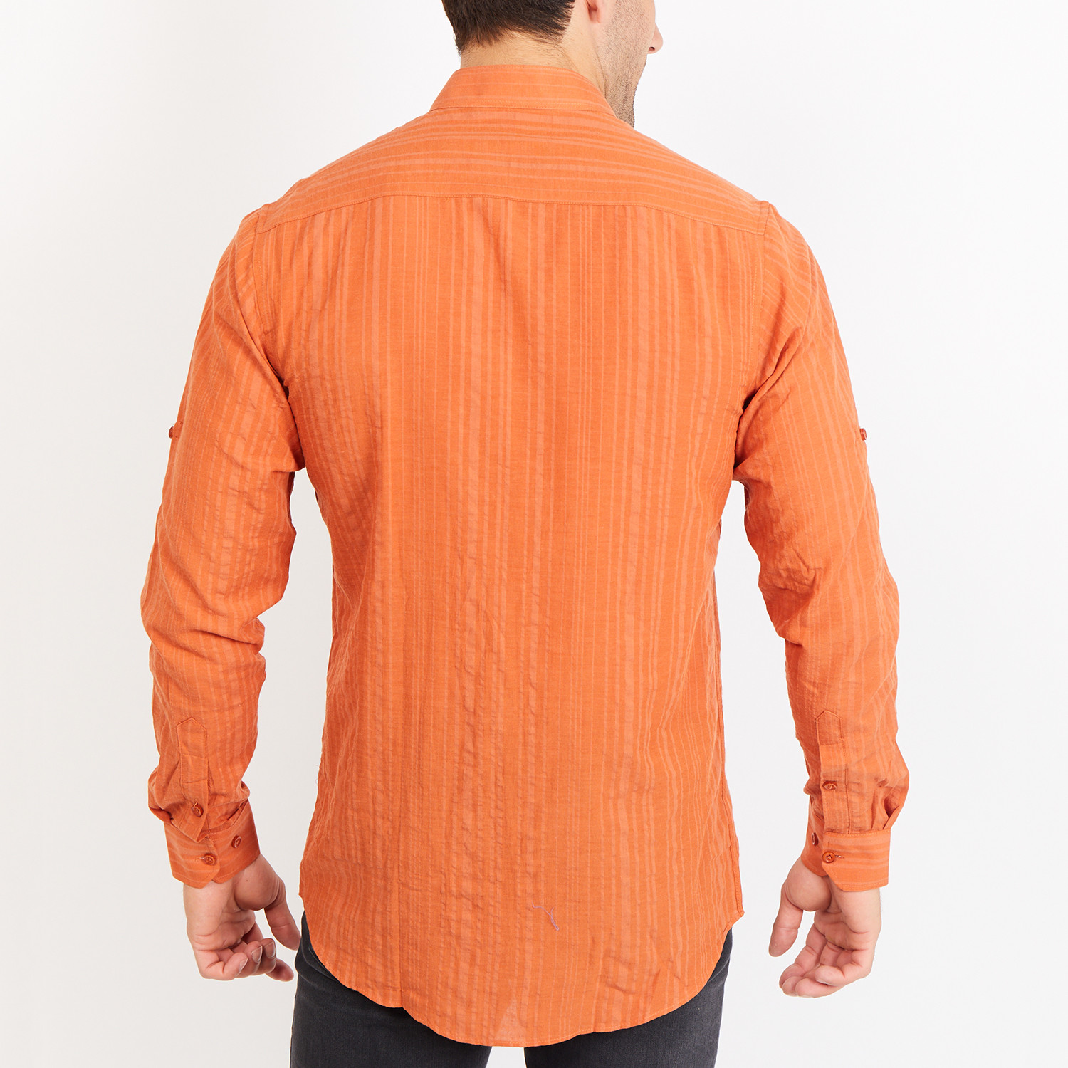 Button-Up Shirt // Orange (S) - Blanc - Touch of Modern