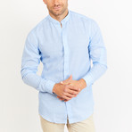 Button-Up Shirt // Patterned // Blue (M)