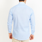 Button-Up Shirt // Patterned // Blue (L)