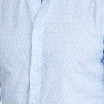 Button-Up Shirt // Patterned // Blue (L)