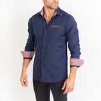 Button-Up Shirt // Dark Blue (M)