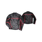 Blaster Motorcycle Jacket // Black + Red (Small)