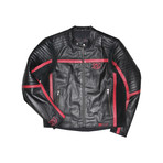 Blaster Motorcycle Jacket // Black + Red (Small)