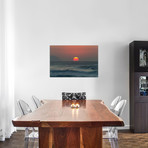 Waves In The Ocean At Sunset // Panoramic Images (26"W x 18"H x 0.75"D)