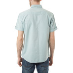 Trent Cotton Linen Shirt // Aqua Mist (S)