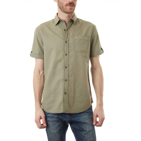 Trent Cotton Linen Shirt // Elm (S)