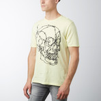 Barbed Skull T-Shirt // Yellow (S)