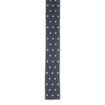 Brunello Cucinelli Knitted Straight Dot Tie // Blue + Tan
