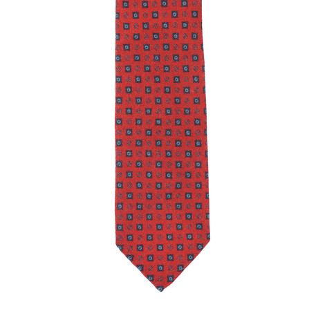 E Formicola // Patterned Tie // Dark Red