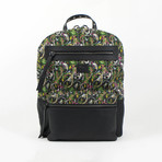 Aliosha Printed Canvas + Leather Loubi Jungle Backpack