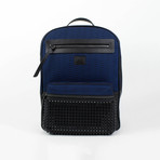 Aliosha Calf + Neoprene Backpack // Black + Blue
