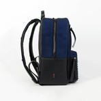 Aliosha Calf + Neoprene Backpack // Black + Blue