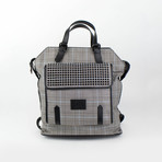 Syd Wool Backpack // Grey Plaid