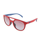 Unisex Justus Sunglasss // Red + Dark Blue