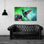 Colibri And The Pisces (24"W x 16"H x 1.5"D)