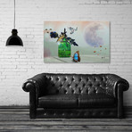 Green Bottle And Insects (24"W x 16"H x 1.5"D)