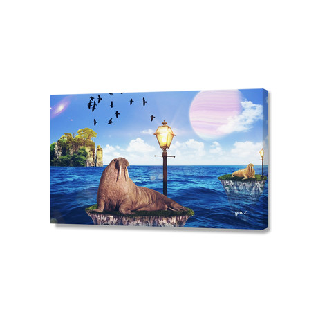 Walrus In A Walk (24"W x 16"H x 1.5"D)