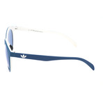 Unisex Ahmet AOR013 Sunglasses // Dark Blue + White