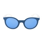 Unisex Ahmet AOR013 Sunglasses // Dark Blue + White