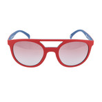 Unisex Justus Sunglasss // Red + Dark Blue