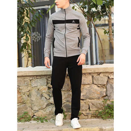 Dominic Track Suit // Gray + Black (XS)