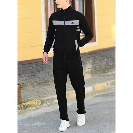 Dominic Track Suit // Black + Gray (XS)