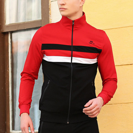 Benn Track Suit // Black + Red (XS)