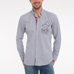 Peters Button Down Shirt // Gray Stripe (L)