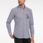 Pike Button Down Shirt // Navy Stripe (M)
