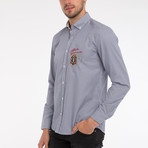 Pike Button Down Shirt // Navy Stripe (L)