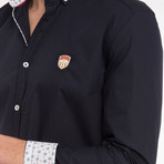 Pope Button Down Shirt // Navy (XL)