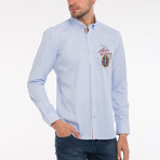 Rocco Button Down Shirt // Blue Stripe (L)