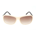 Porsche Design // Women's P8558 Sunglasses // Crème + Matte Brown