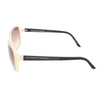 Porsche Design // Women's P8558 Sunglasses // Crème + Matte Brown