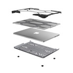 HexPact Case // MacBook 13" (2016-2018) With or Without Touch Bar (Black)