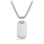 Designer Inspired Pendant Necklace // Silver on Light Tag