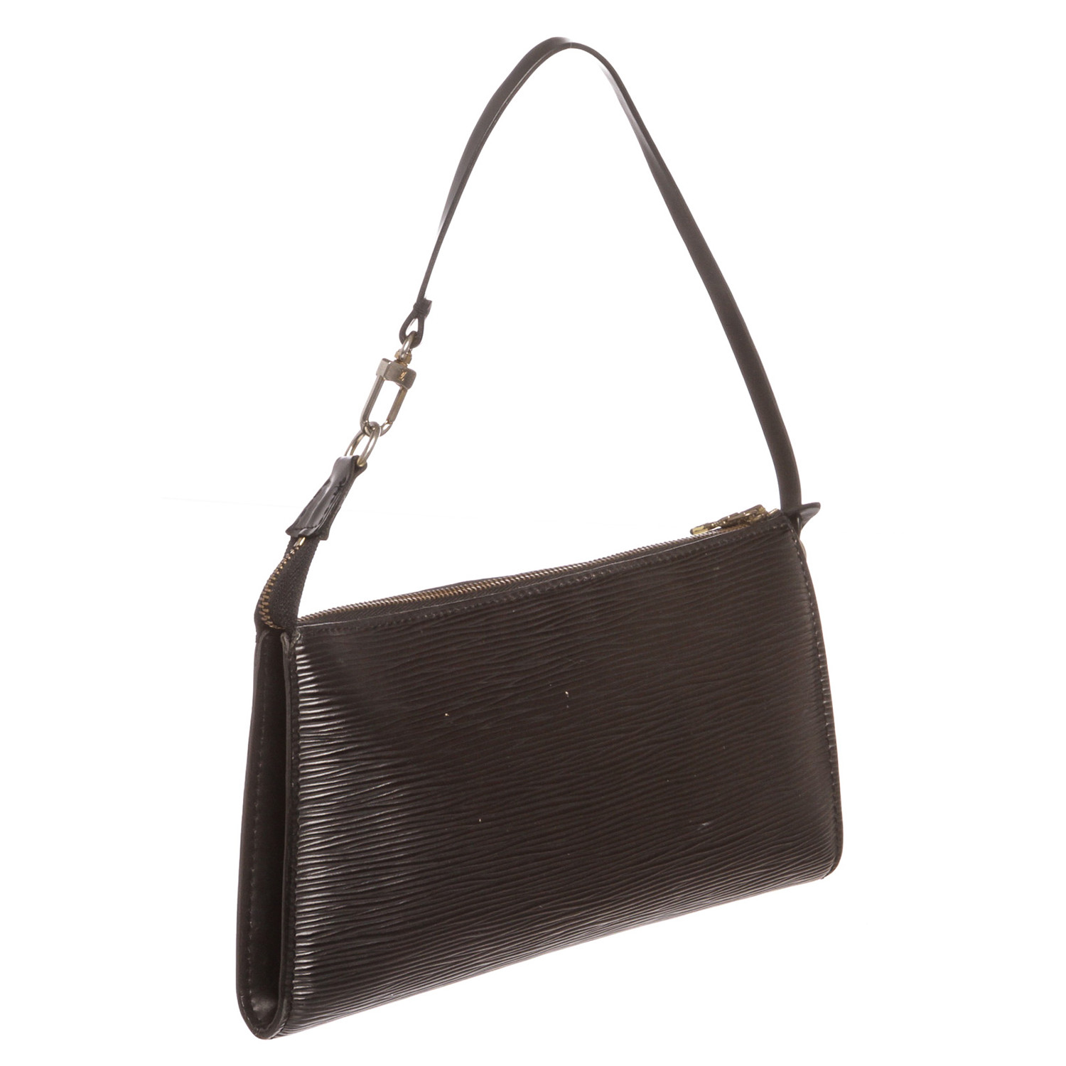 Preloved Louis Vuitton Black Epi Leather Pochette Accessories Bag