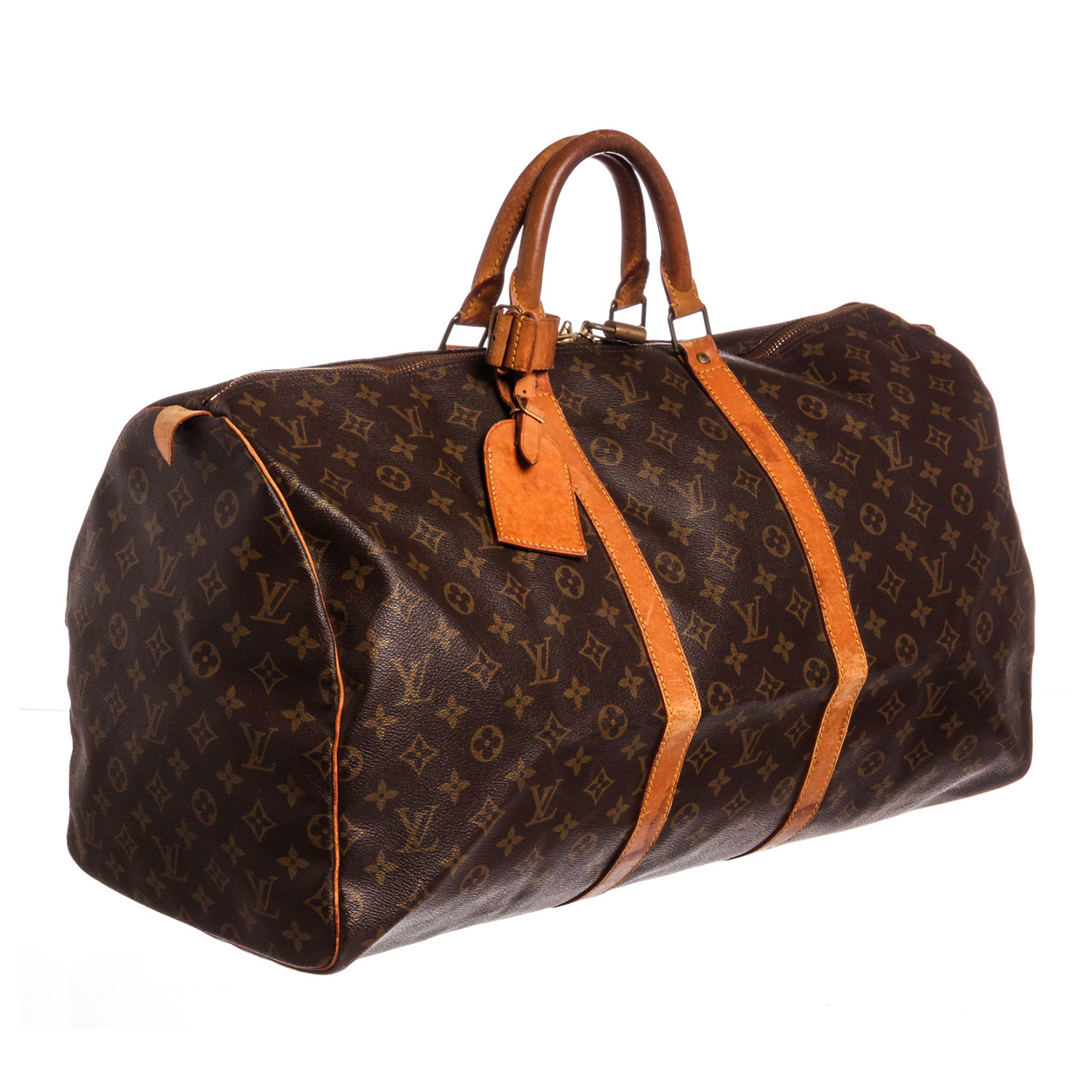  Louis  Vuitton  Monogram Keepall 55 Duffle  Bag  MI9001 