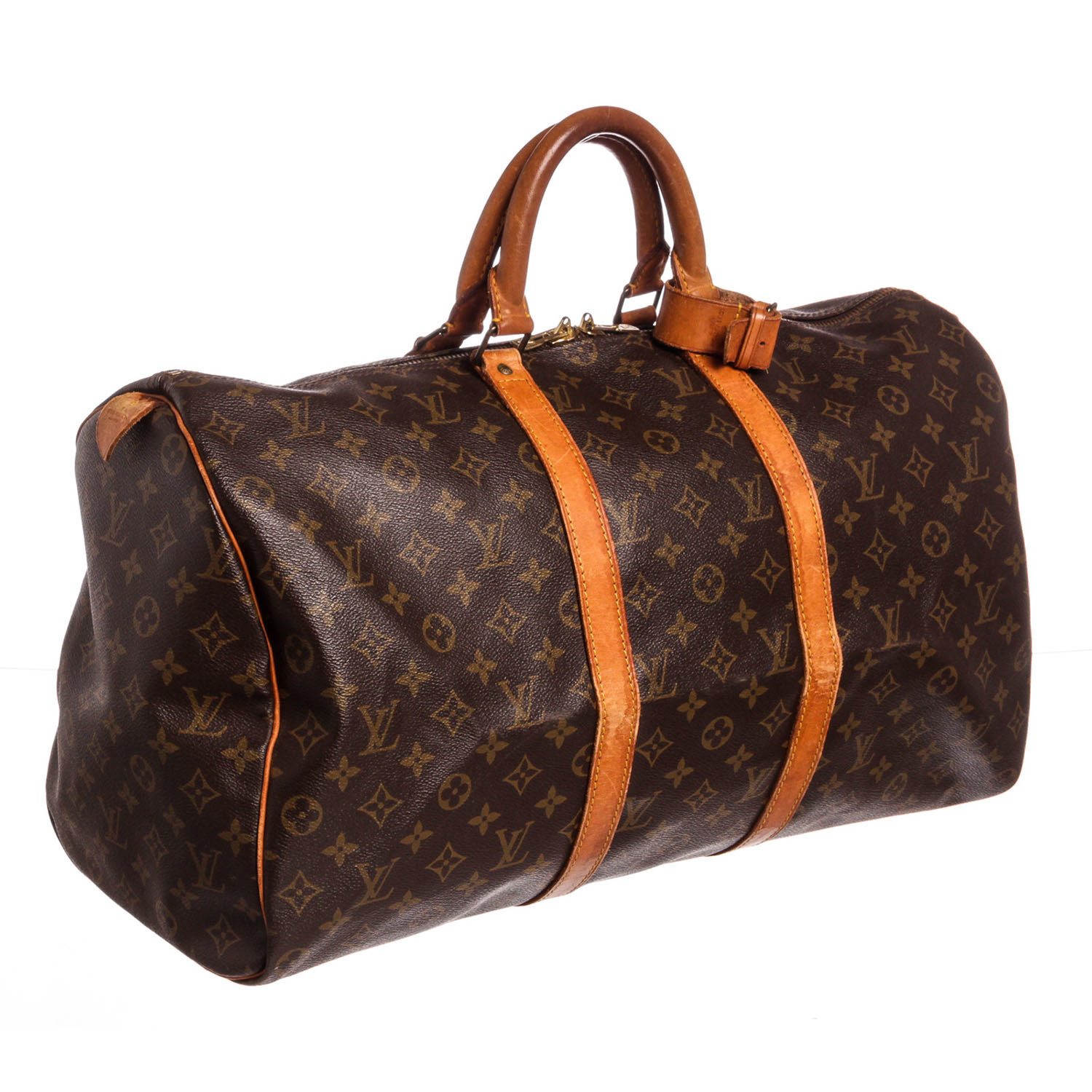  Louis  Vuitton  Monogram Keepall 50 Duffle  Bag  FH0950 