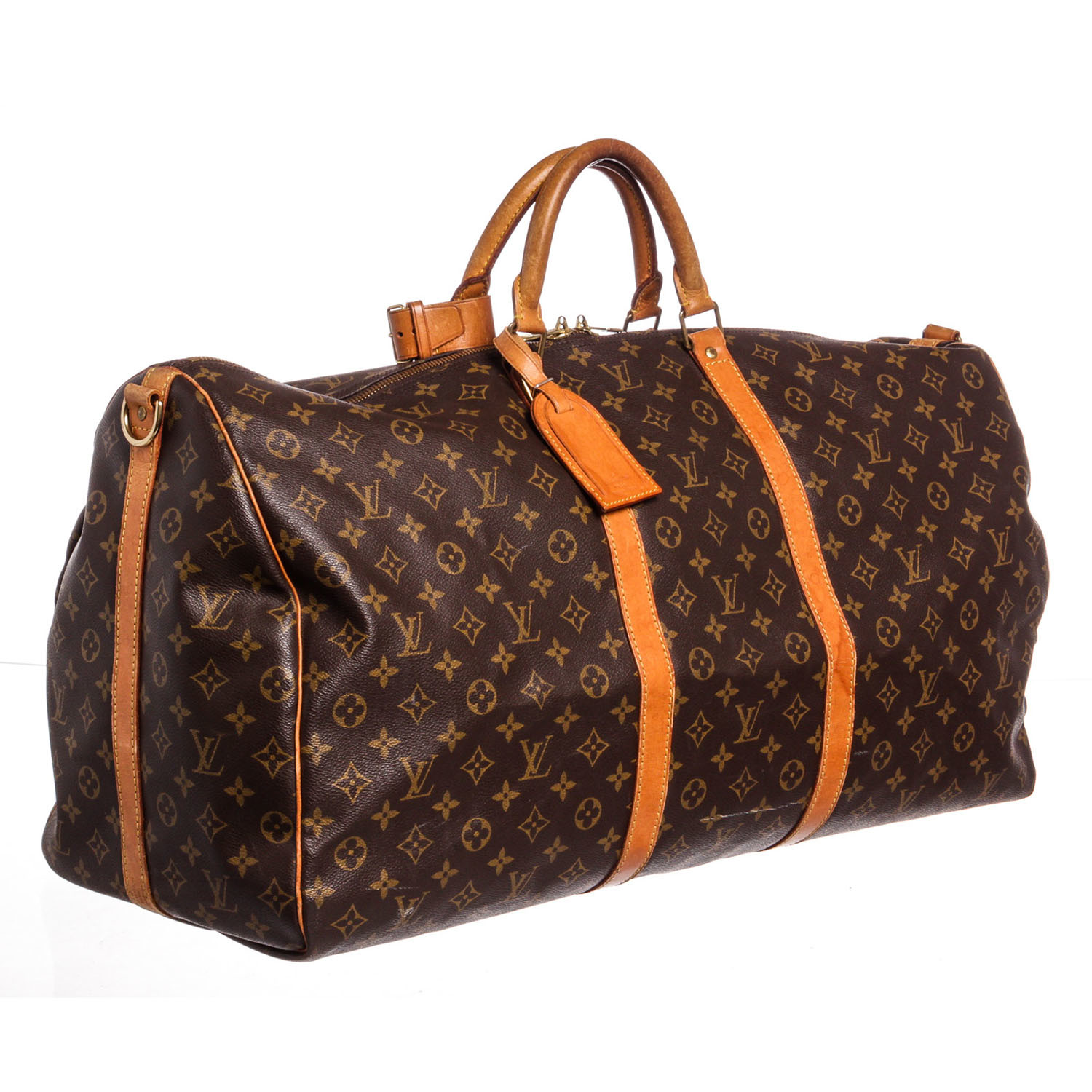 Louis Vuitton // Monogram Keepall 60 Bandouliere Duffle Bag // No Strap ...